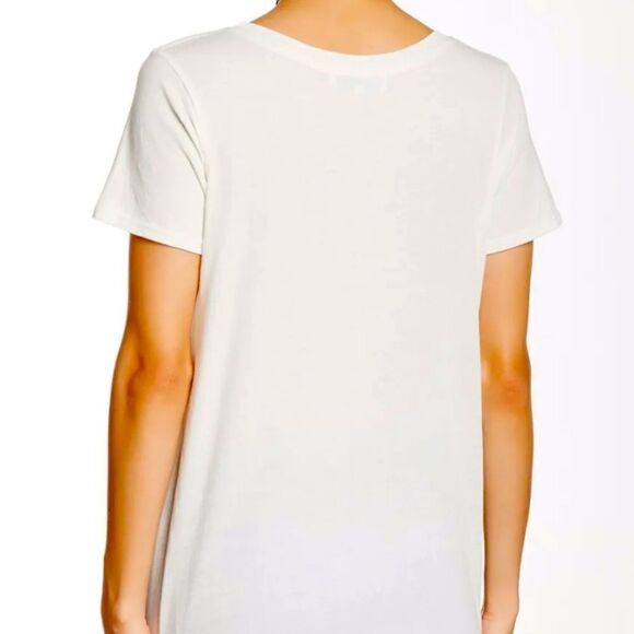 Wildfox Womens White American Flag Lips Graphic Print Oversized T Shirt Size M - Picture 6 of 6